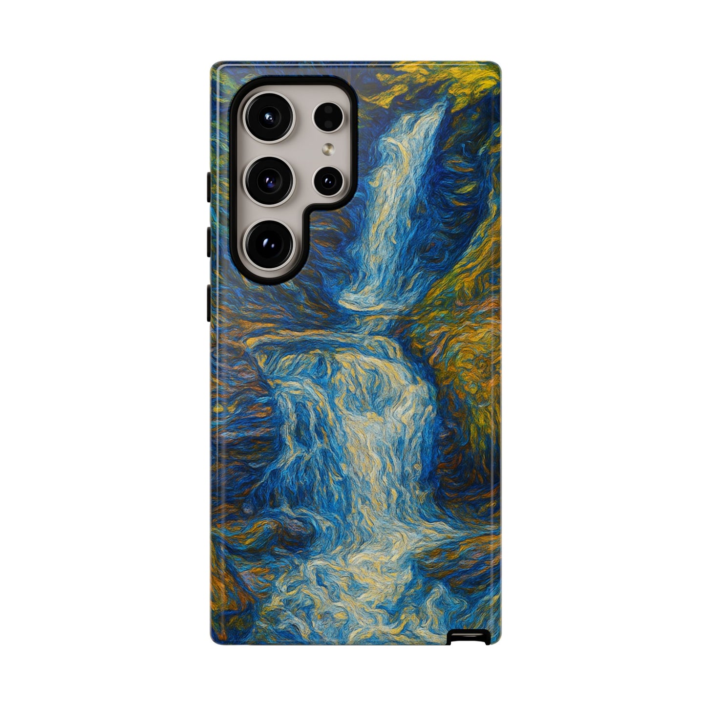 Artistic Phone Case - Waterfall Design, Unique Gift, Phone Accessory, Nature Lover, Original Artwork