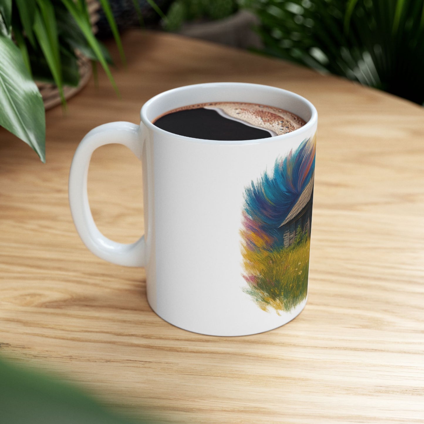 Vibrant Landscape Ceramic Mug for Nature Lovers - Perfect for Coffee, Tea, Gifts, Home Decor, 11oz & 15oz