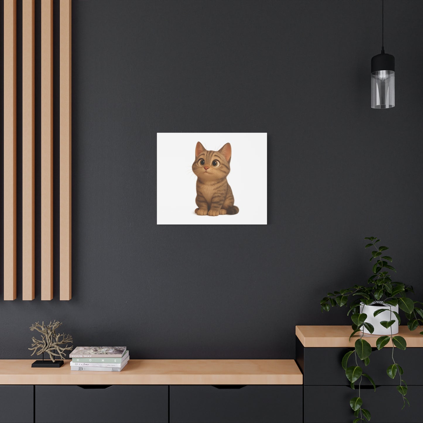 Adorable Cat Canvas Art, Cute Cat Wall Decor, Pet Lover Gift, Nursery Wall Art, Animal Print, Modern Home Decor