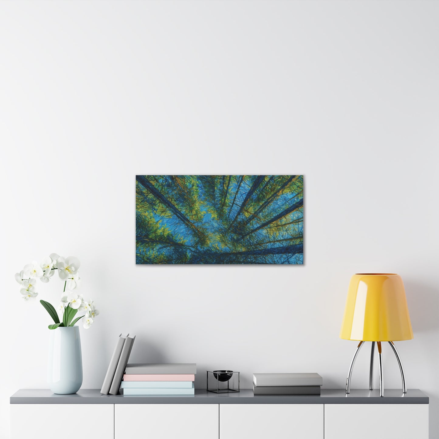 Canvas Wall Art, Forest Perspective Print, Nature Decor, Home & Office Art, Rustic Wall Hanging, Tree Art for Nature Lovers