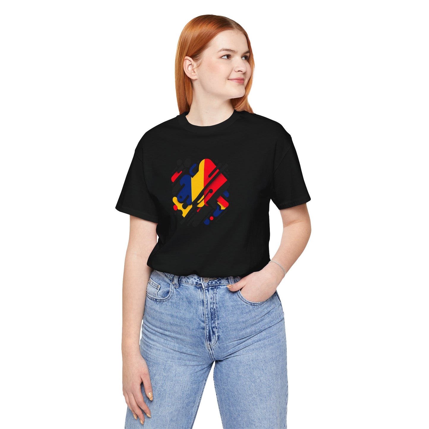 Artistic Heart Unisex Jersey Tee - Vibrant Graphic Tee, Casual Wear, Gift for Art Lovers, Birthday Surprise, Everyday Comfort