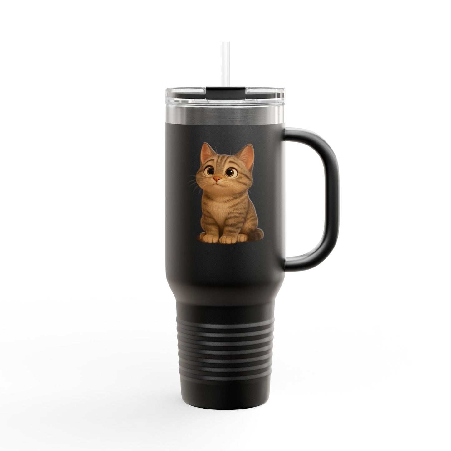 Cute Cat Insulated Travel Mug, Perfect for Pet Lovers, 40oz Coffee Cup, Travel Tumbler, Gift for Cat Lovers, Customizable Mug