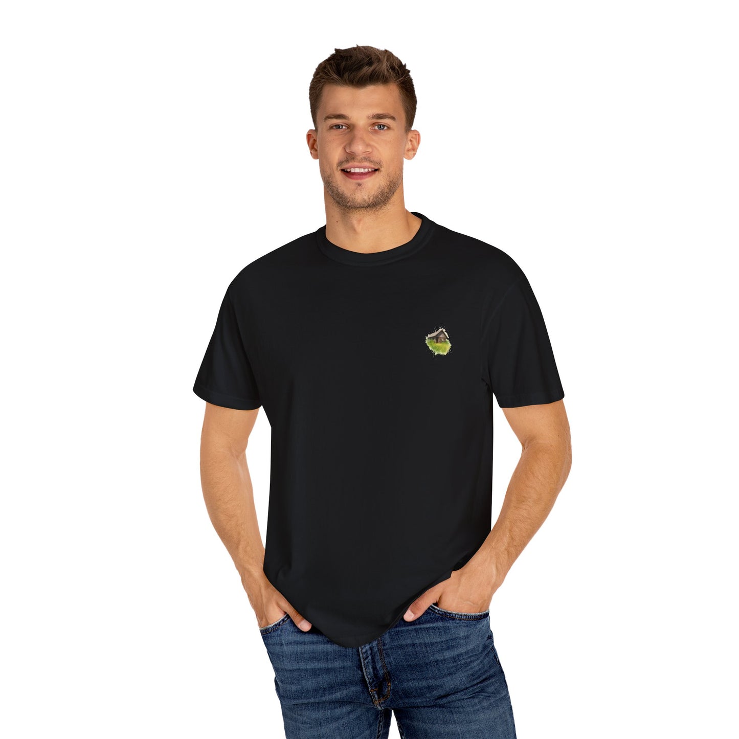 Nature-Inspired Unisex Garment-Dyed T-Shirt, Eco-Friendly Tee, Summer Casual Wear, Gift for Nature Lovers, Relaxed Fit T-Shirt