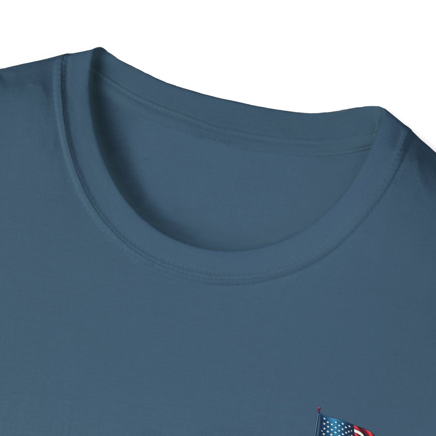 Patriotic Unisex Softstyle T-Shirt, American Flag Tee, USA Pride Shirt, Perfect for Independence Day, Casual Wear