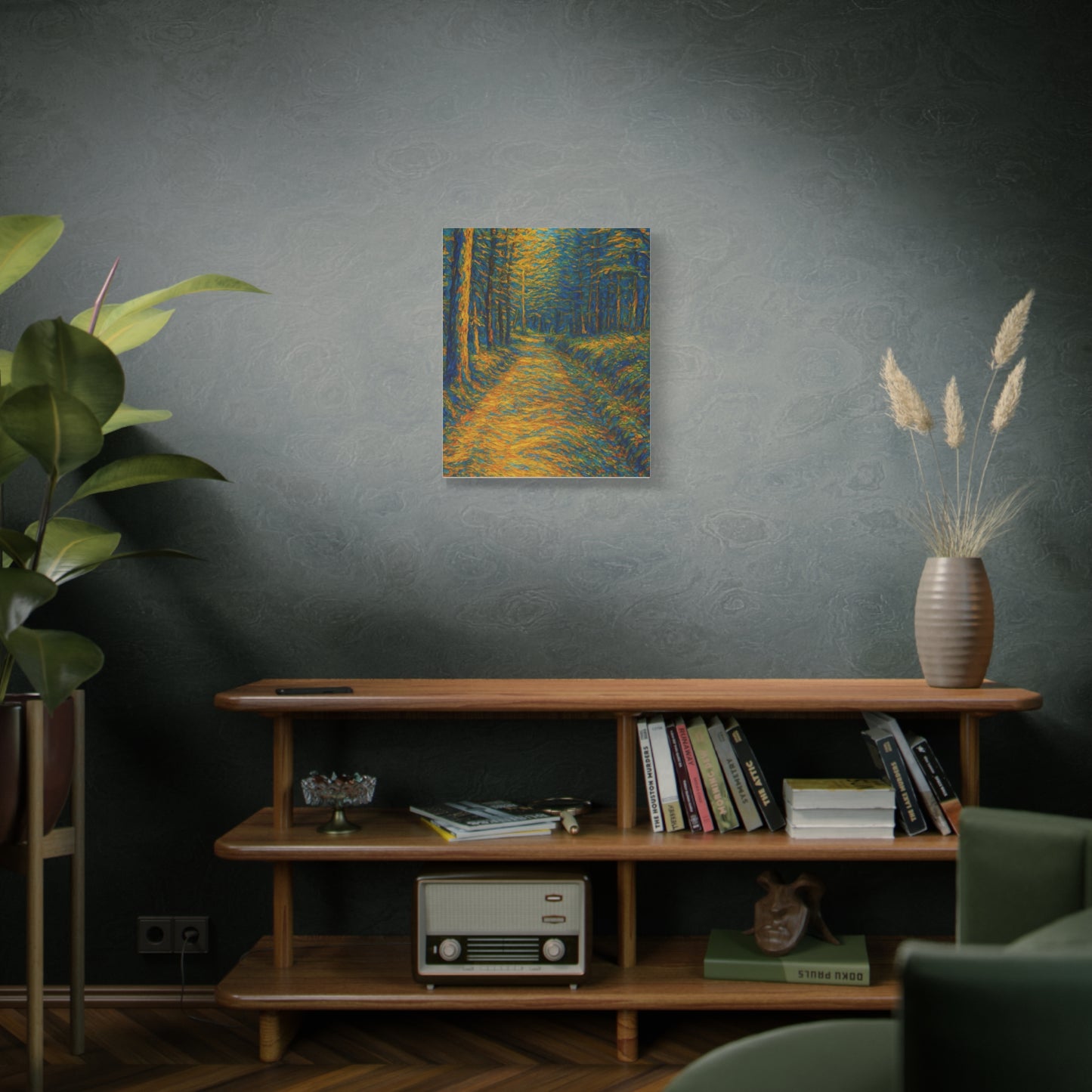 Van Gogh Style Forest Canvas Art | Nature Wall Decor, Home Office Accent, Gift for Nature Lovers, Gallery Wrapped, Living Room Wall Art