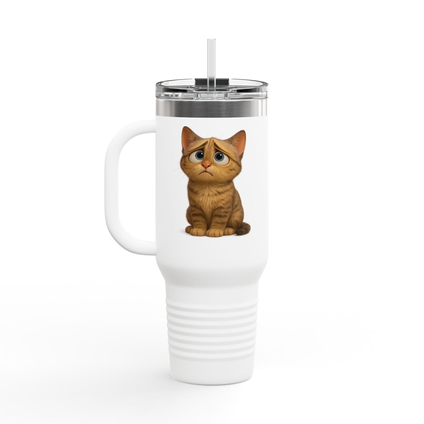 Cute Cat Insulated Travel Mug, 40oz - Perfect for Pet Lovers, Gifts for Cat Owners, Travel Accessories, Cute Drinkware, Animal Lovers