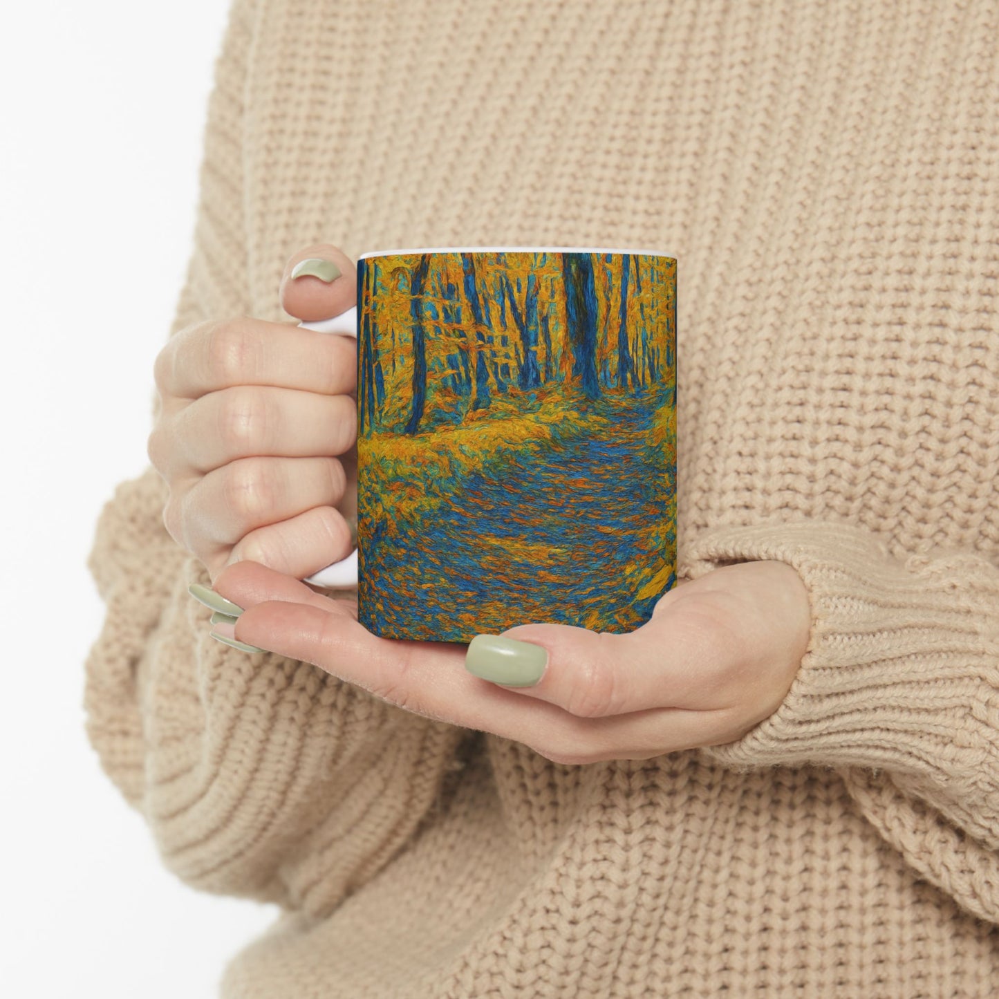 Ceramic Mug - Autumn Forest, Cozy Drinks, Hot Beverages, Nature Lovers Gift, Fall Decor