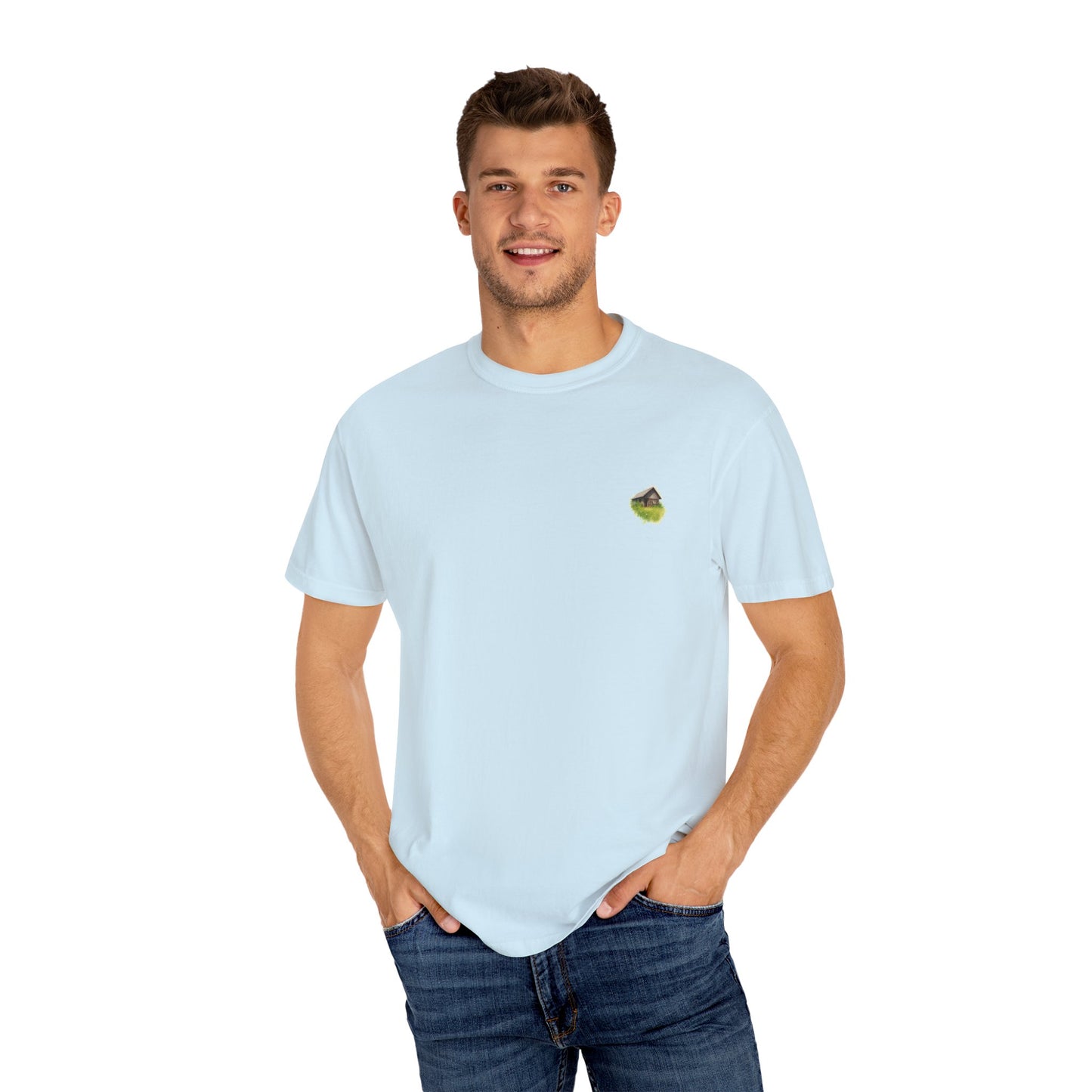 Nature-Inspired Unisex Garment-Dyed T-Shirt, Eco-Friendly Tee, Summer Casual Wear, Gift for Nature Lovers, Relaxed Fit T-Shirt