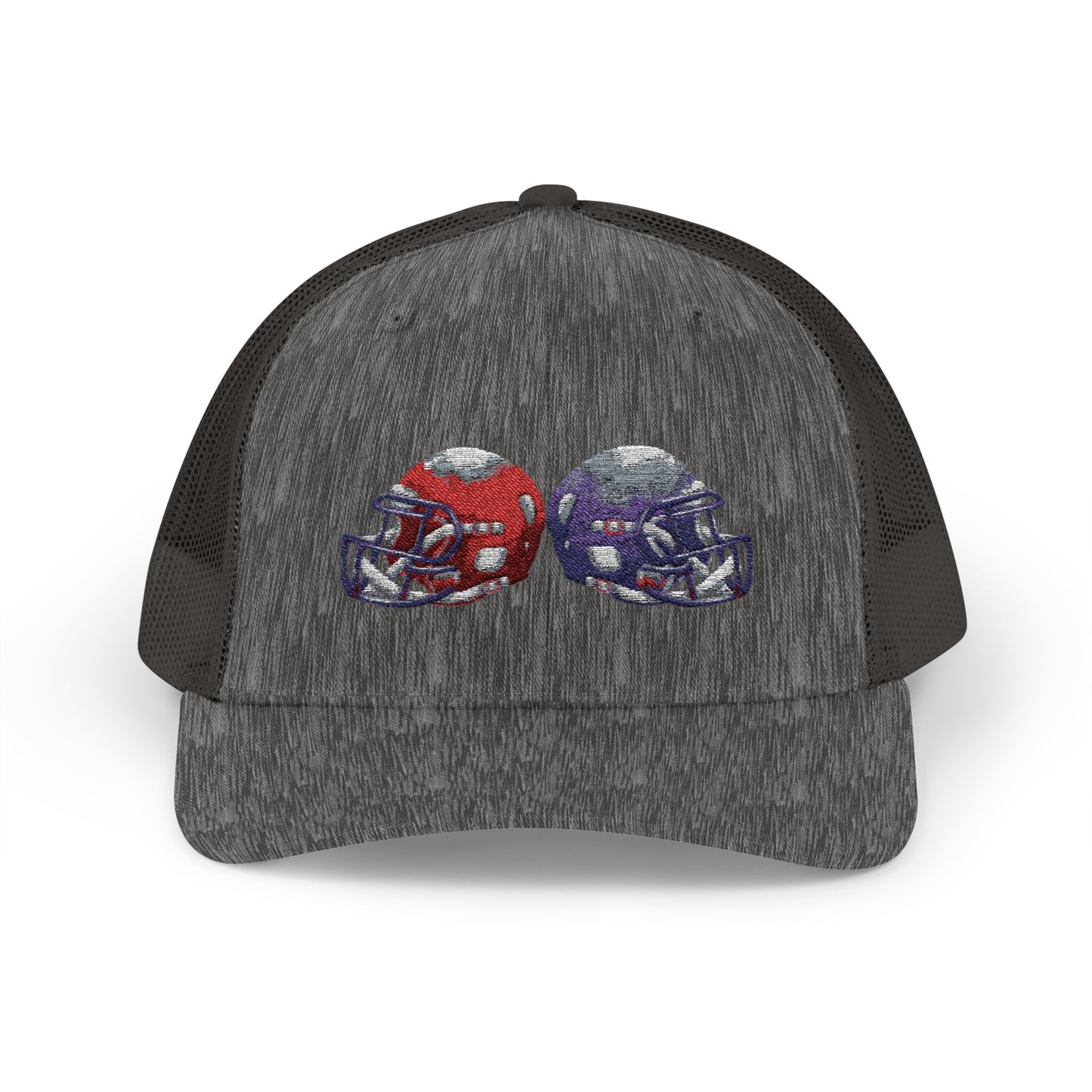Sporty Snapback Trucker Cap with Football Helmets, Baseball Cap, Outdoor Activity Hat, Gift for Sports Fans, Team Spirit Wear