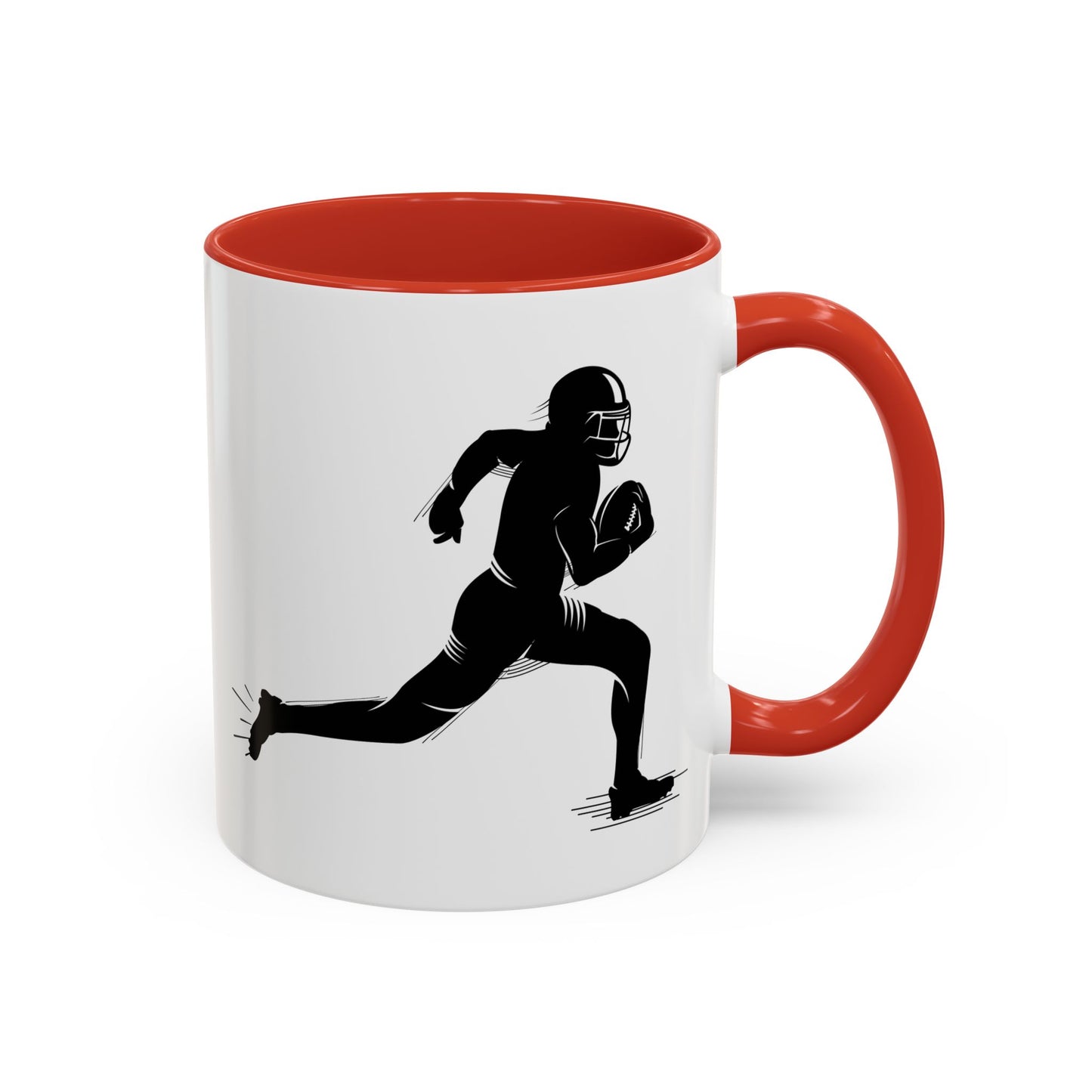 Football Player Themed Accent Coffee Mug, Sports Fan Gift, Unique Mug for Athletes, Coffee Lover, Game Day Essential