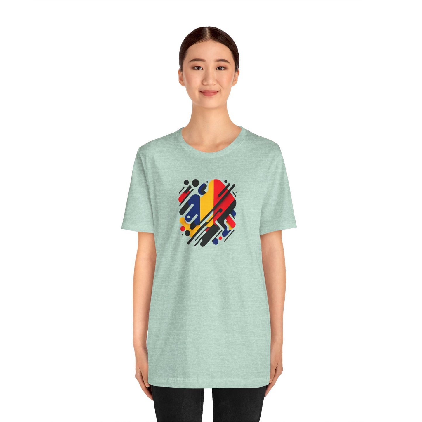 Artistic Heart Unisex Jersey Tee - Vibrant Graphic Tee, Casual Wear, Gift for Art Lovers, Birthday Surprise, Everyday Comfort