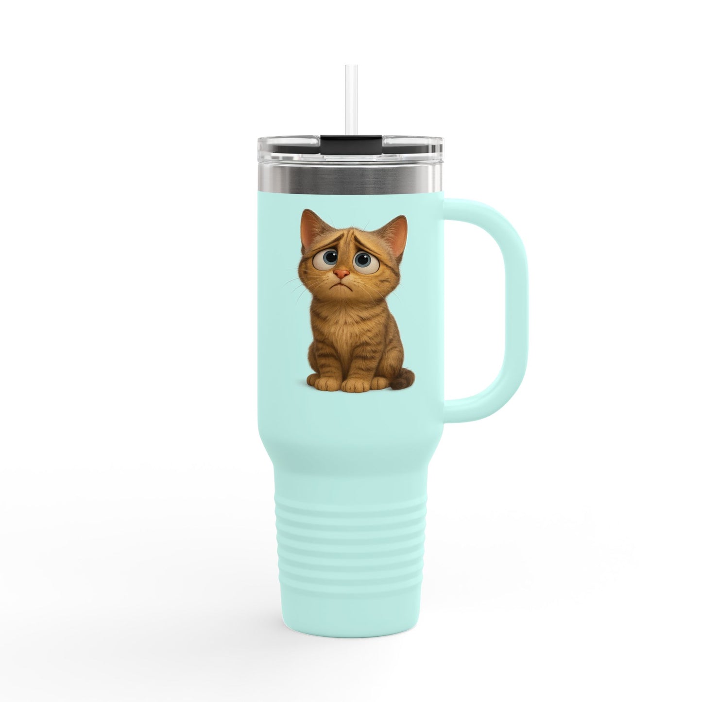 Cute Cat Insulated Travel Mug, 40oz - Perfect for Pet Lovers, Gifts for Cat Owners, Travel Accessories, Cute Drinkware, Animal Lovers