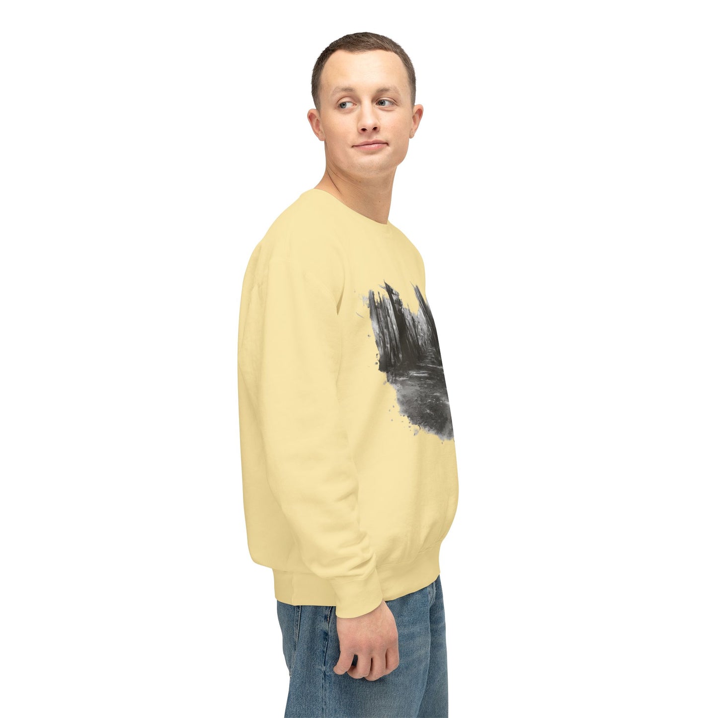 Scenic Minimalist Crewneck Sweatshirt - Cozy Art Tee for Nature Lovers, Gift for Her, Layering Essential, Perfect for Fall, Everyday Wear