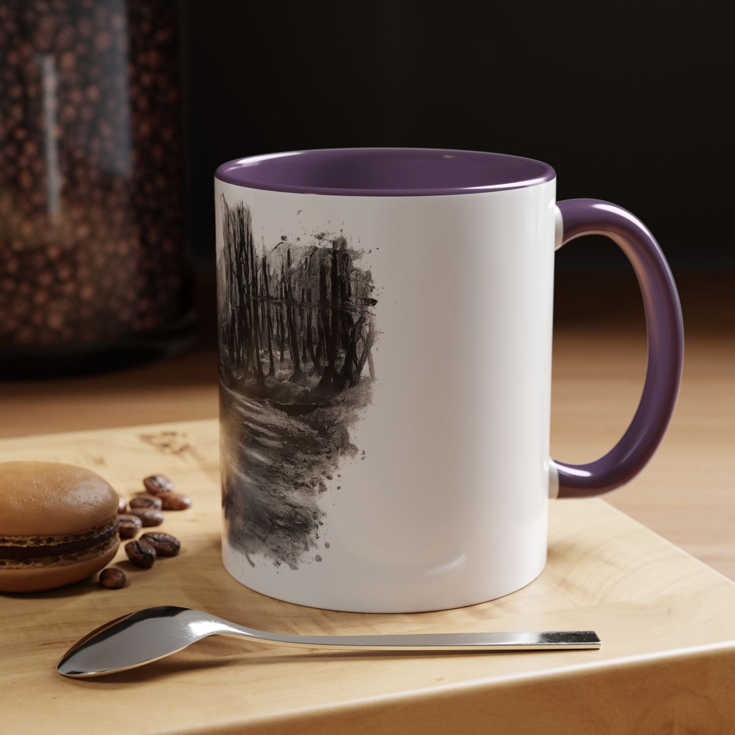 Moody Abstract Forest Coffee Mug | Unique Gift for Nature Lovers, Cozy Home Decor, Perfect for Coffee, Tea, and Hot Chocolate