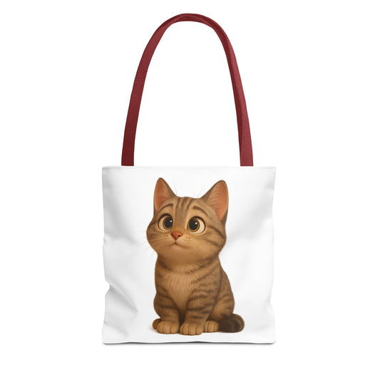 Cute Cat Tote Bag - Perfect for Animal Lovers, Eco-Friendly Carryall, Beach Bag, Shopping Tote, Gift for Cat Owners