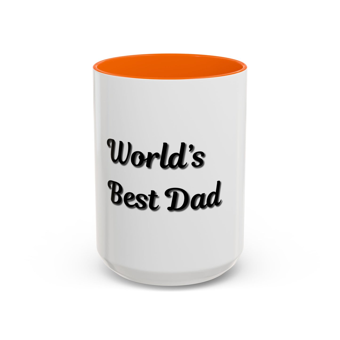 World's Best Dad Accent Coffee Mug - Perfect Gift for Father's Day