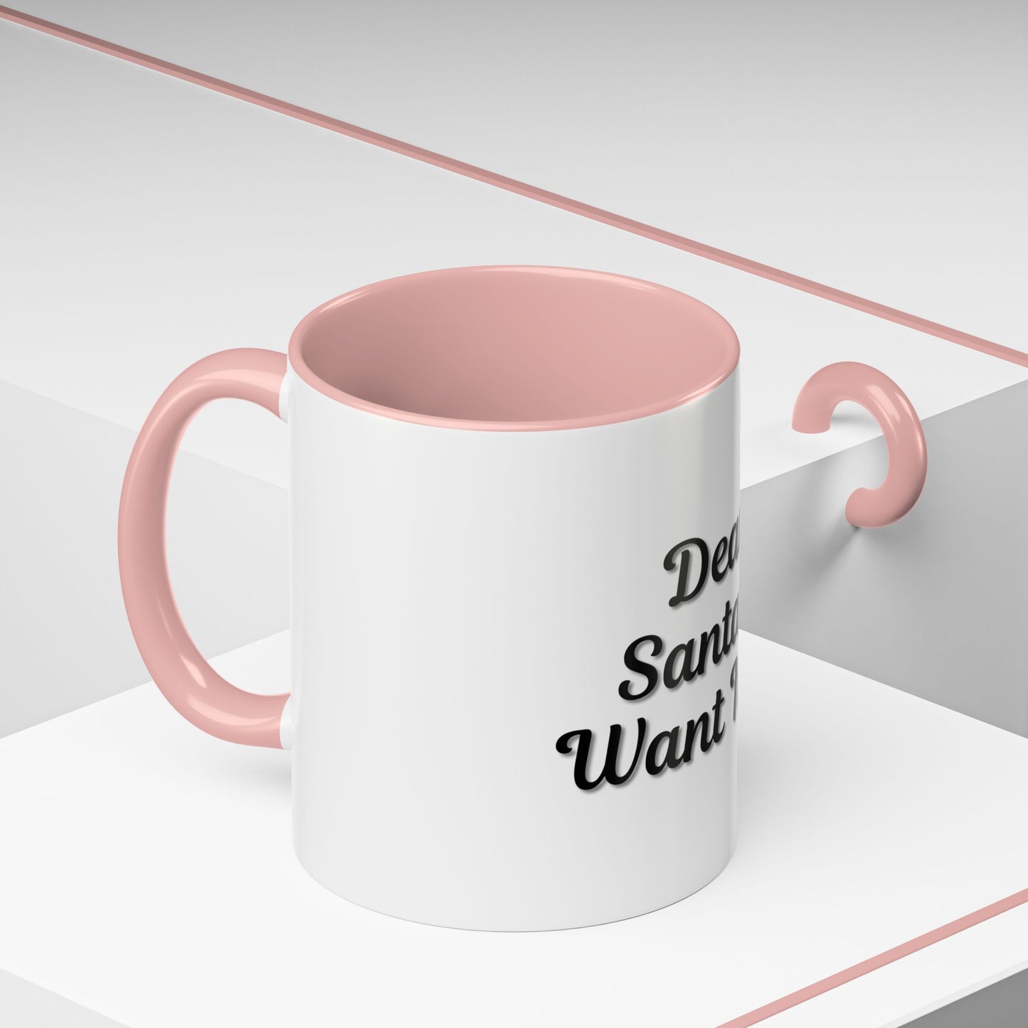 Dear Santa Accent Coffee Mug - Fun Holiday Mug for Christmas Enthusiasts