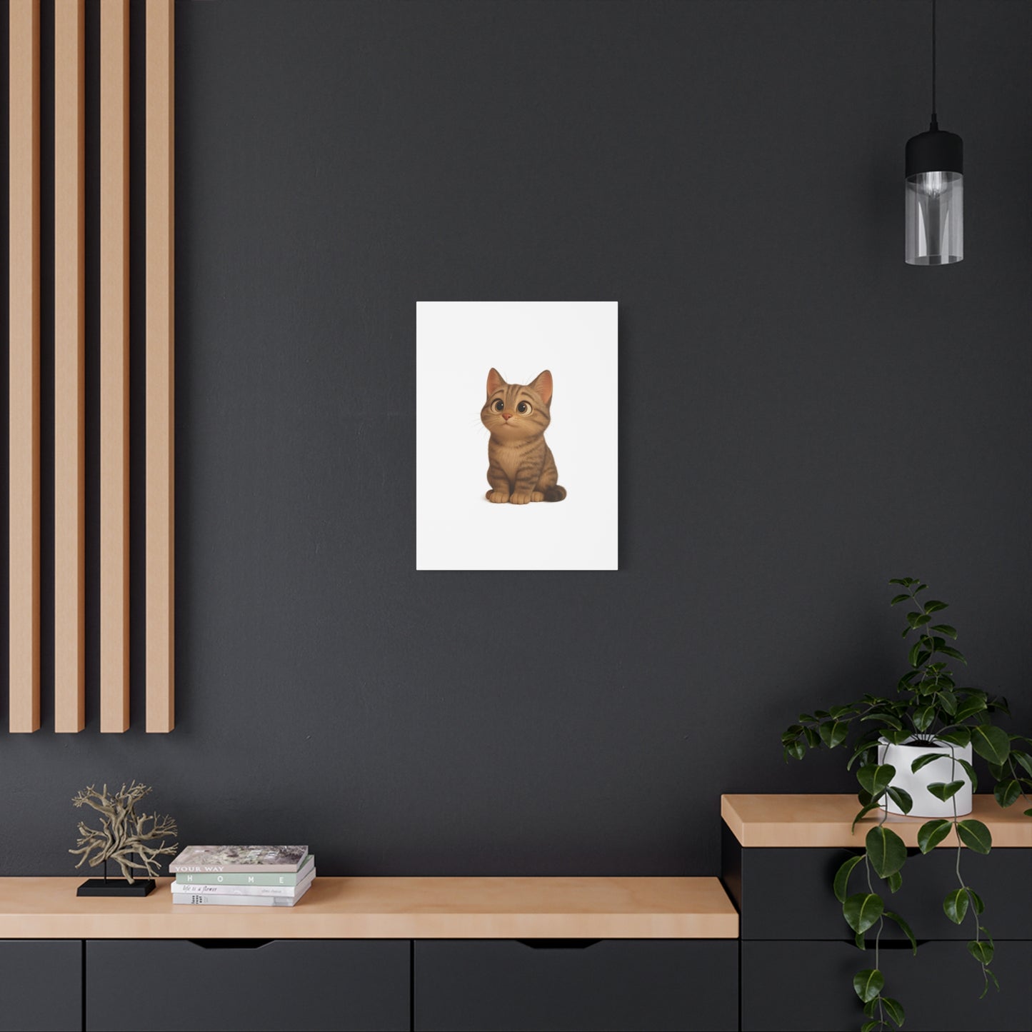 Adorable Cat Canvas Art, Cute Cat Wall Decor, Pet Lover Gift, Nursery Wall Art, Animal Print, Modern Home Decor