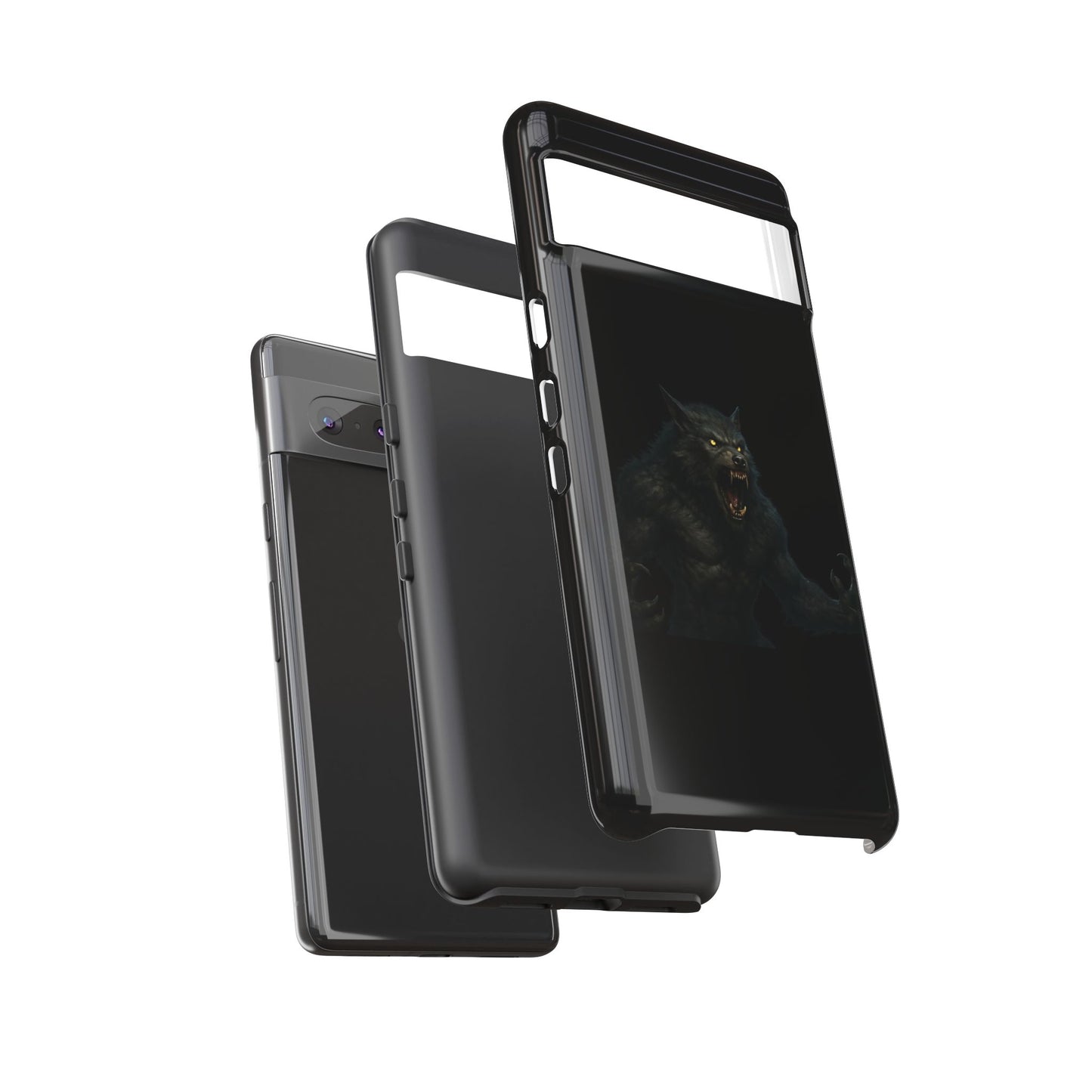 Werewolf Phone Case, Tough Cases, Black Panther Design, Gift for Animal Lovers, Phone Accessories, Fierce Phone Protection