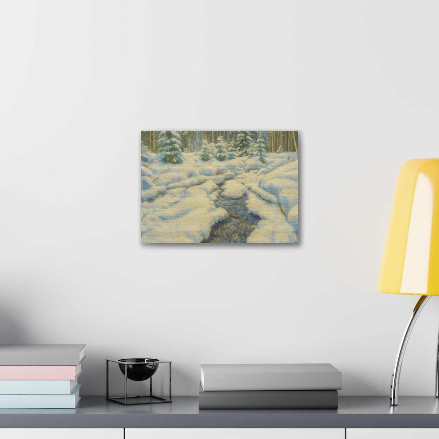 Winter Landscape Canvas Art, Nature Decor, Gallery Wall Art, Cozy Home Accent, Winter Wonderland Painting