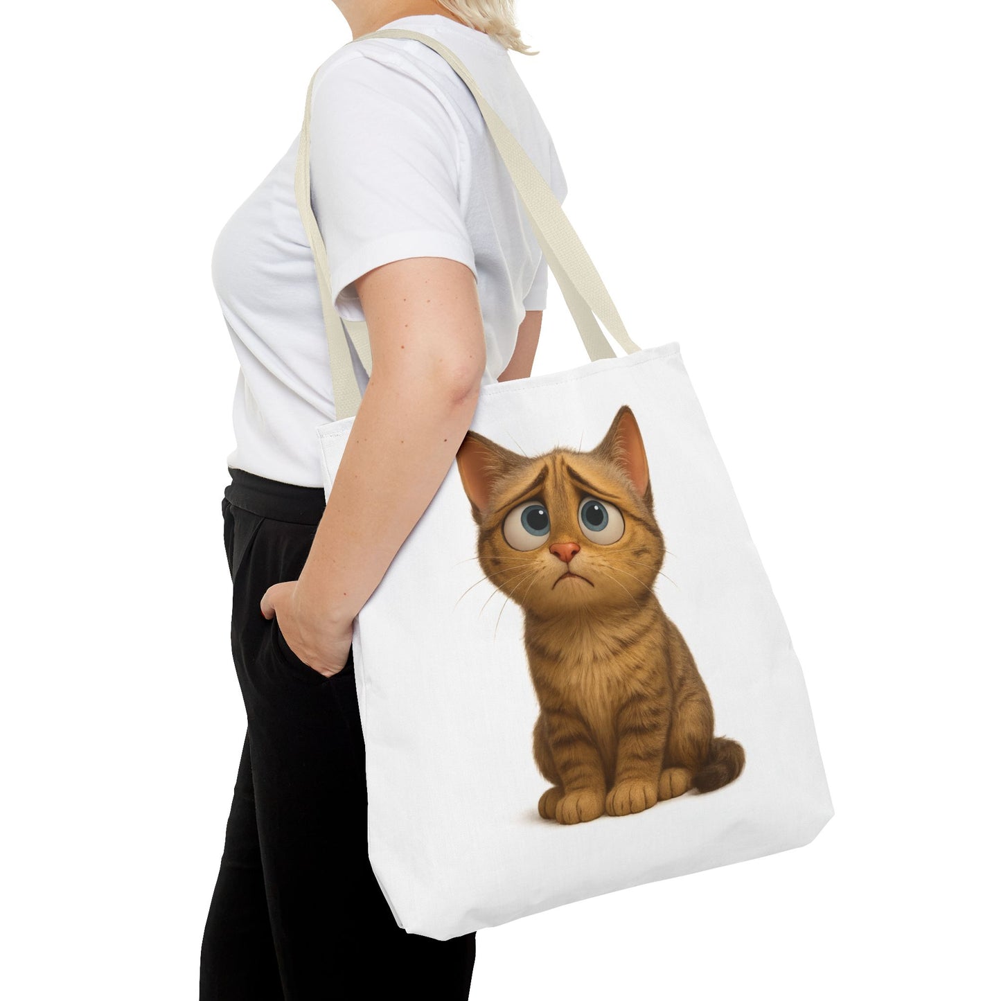 Cute Cat Tote Bag, Animal Lover Gift, Shopping Tote, Reusable Bag, Cute Merchandise, Eco-Friendly Gift