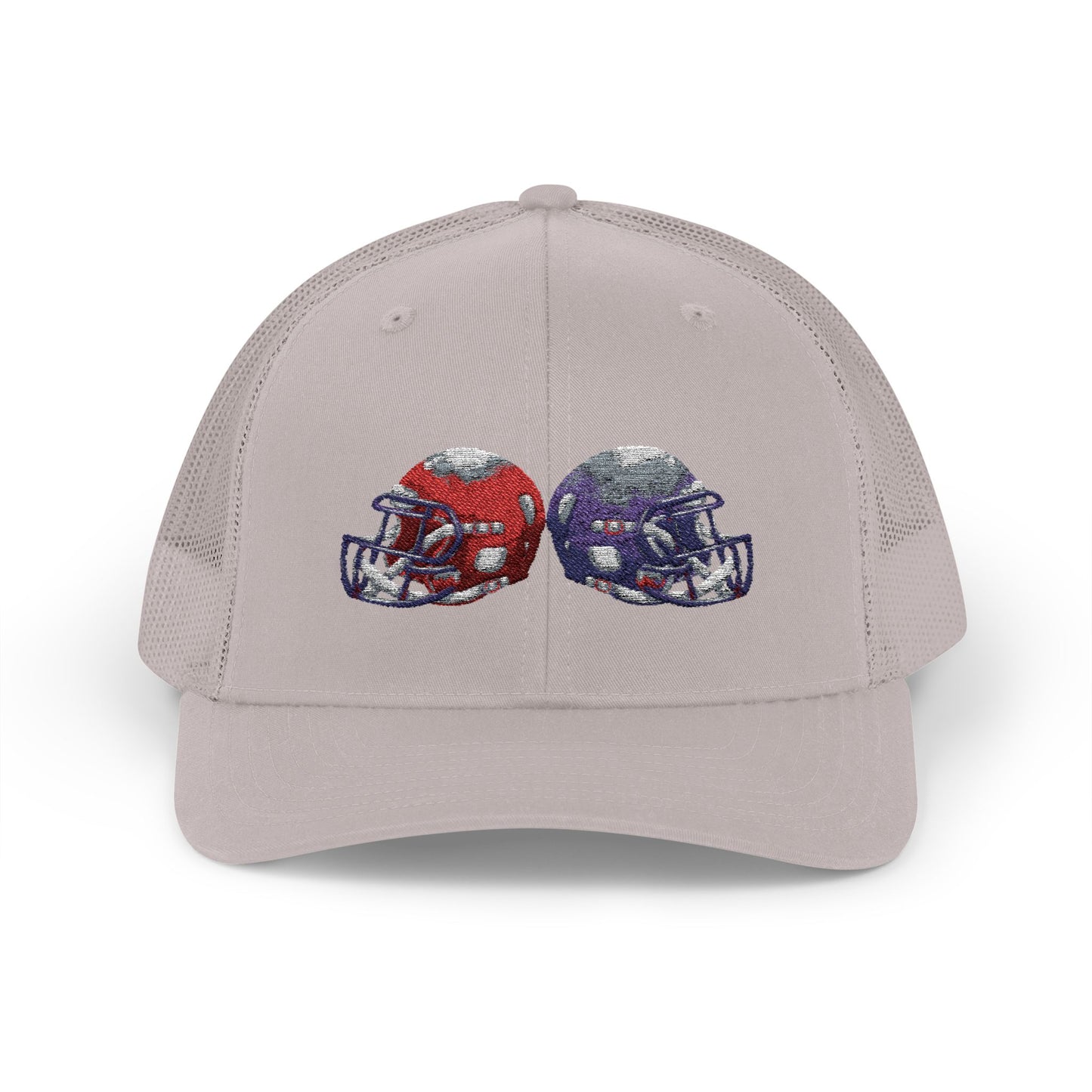 Sporty Snapback Trucker Cap with Football Helmets, Baseball Cap, Outdoor Activity Hat, Gift for Sports Fans, Team Spirit Wear