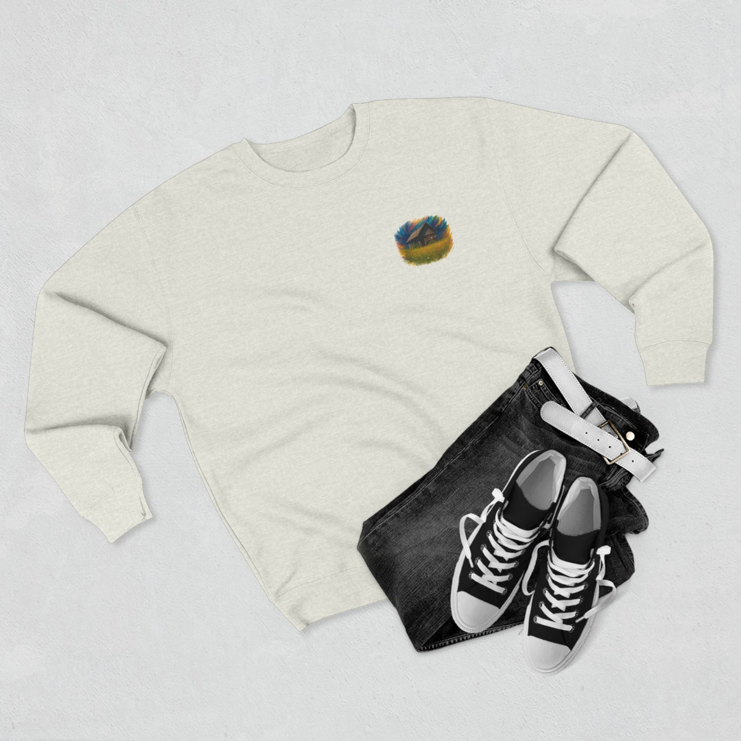 Cozy Dreamers Unisex Crewneck Sweatshirt, Artistic Sweatshirt, Gift for Nature Lovers, Vintage Vibe Apparel, Comfortable Layer, Casual Wear