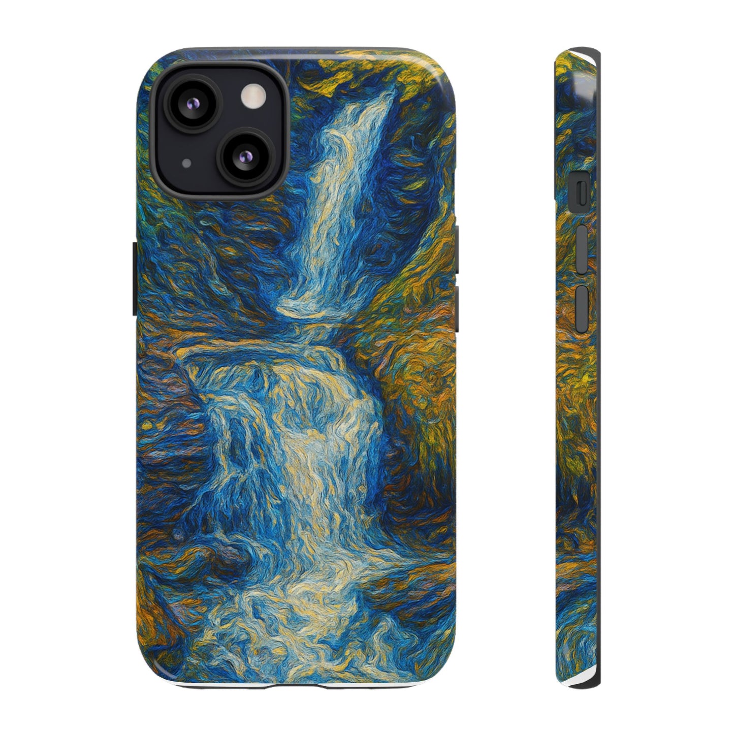 Artistic Phone Case - Waterfall Design, Unique Gift, Phone Accessory, Nature Lover, Original Artwork