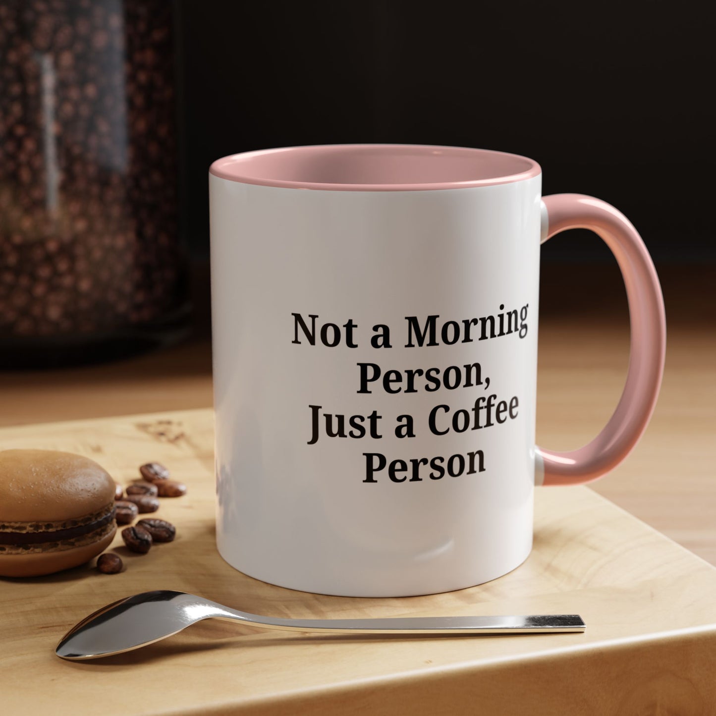 Coffee Lover's Accent Mug, Perfect for Gifting, Home Office Decor, Not a Morning Person, Coffee Enthusiast, Funny Coffee Mug