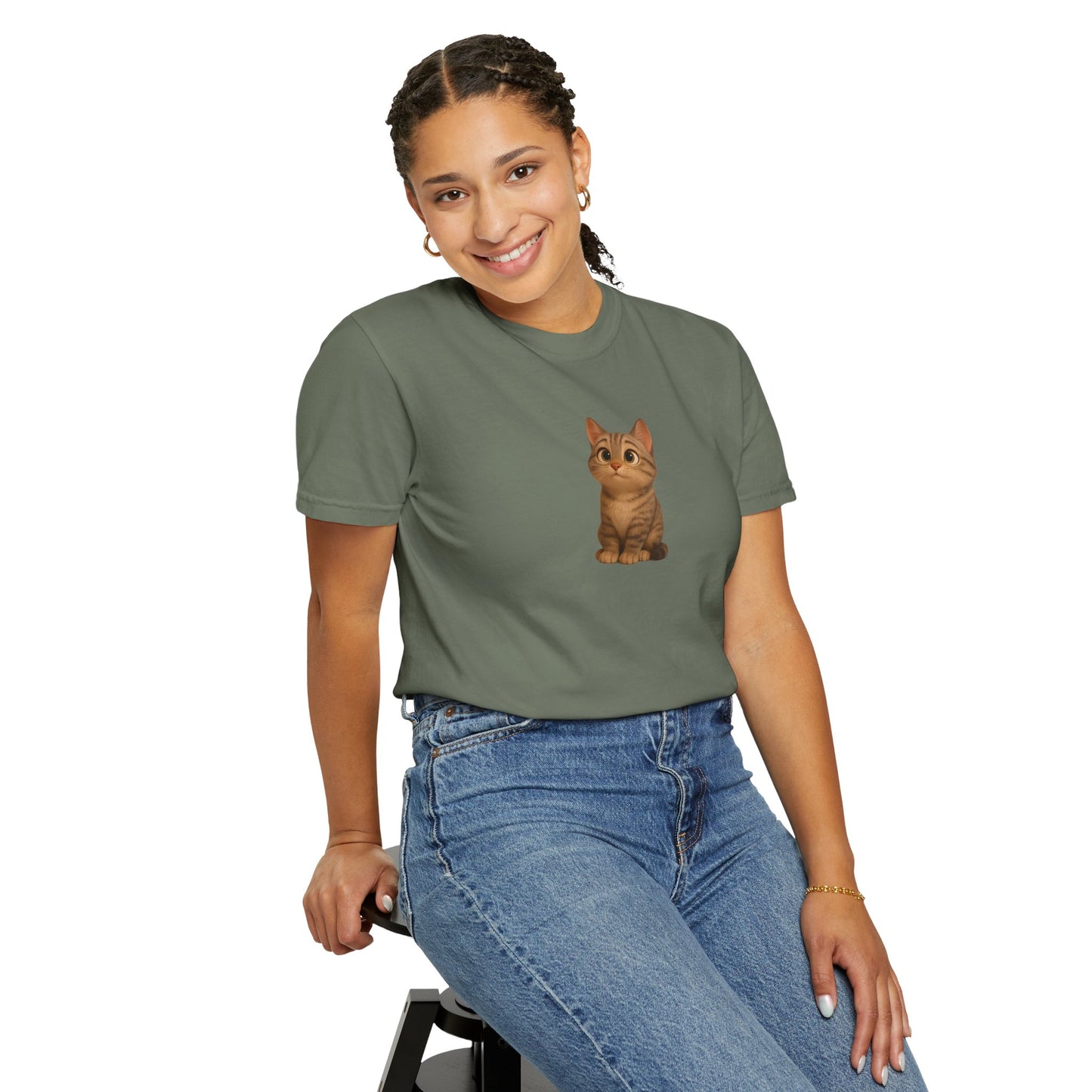 Cute Cat Graphic T-Shirt, Casual Wear, Cat Lover Gift, Everyday Tee, Animal Lover Apparel, Perfect for Birthdays & Holidays