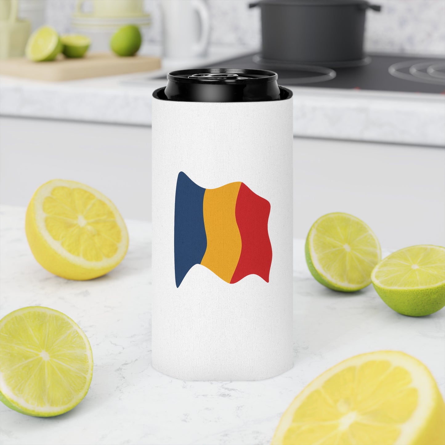 Romania Flag Can Cooler - Fun Drink Insulator, Perfect for Parties, BBQs, Sporting Events, Patriotic Celebrations, Golf Outings