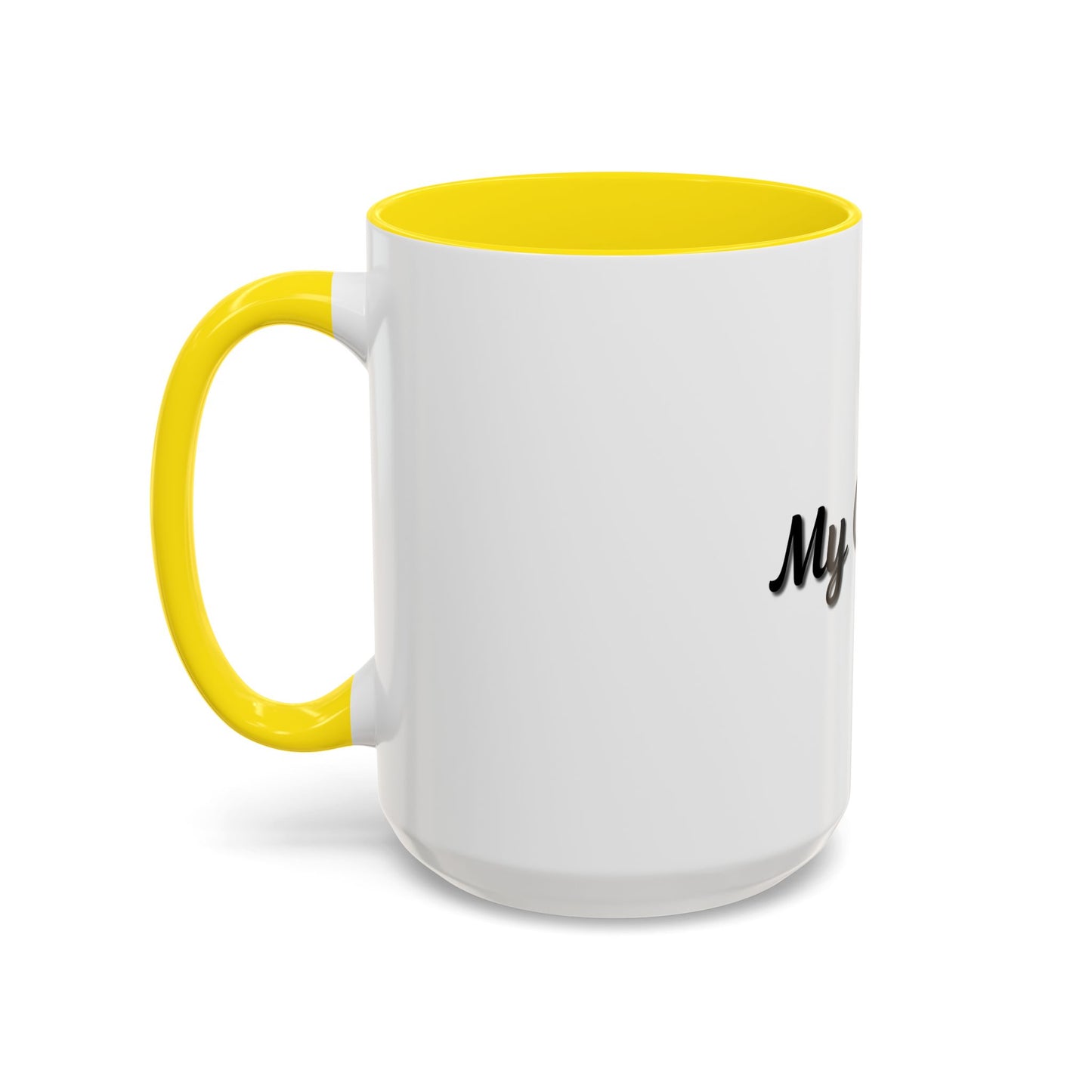 Personalized My Coffee Accent Mug - 11oz & 15oz Coffee Cups for Coffee Lovers
