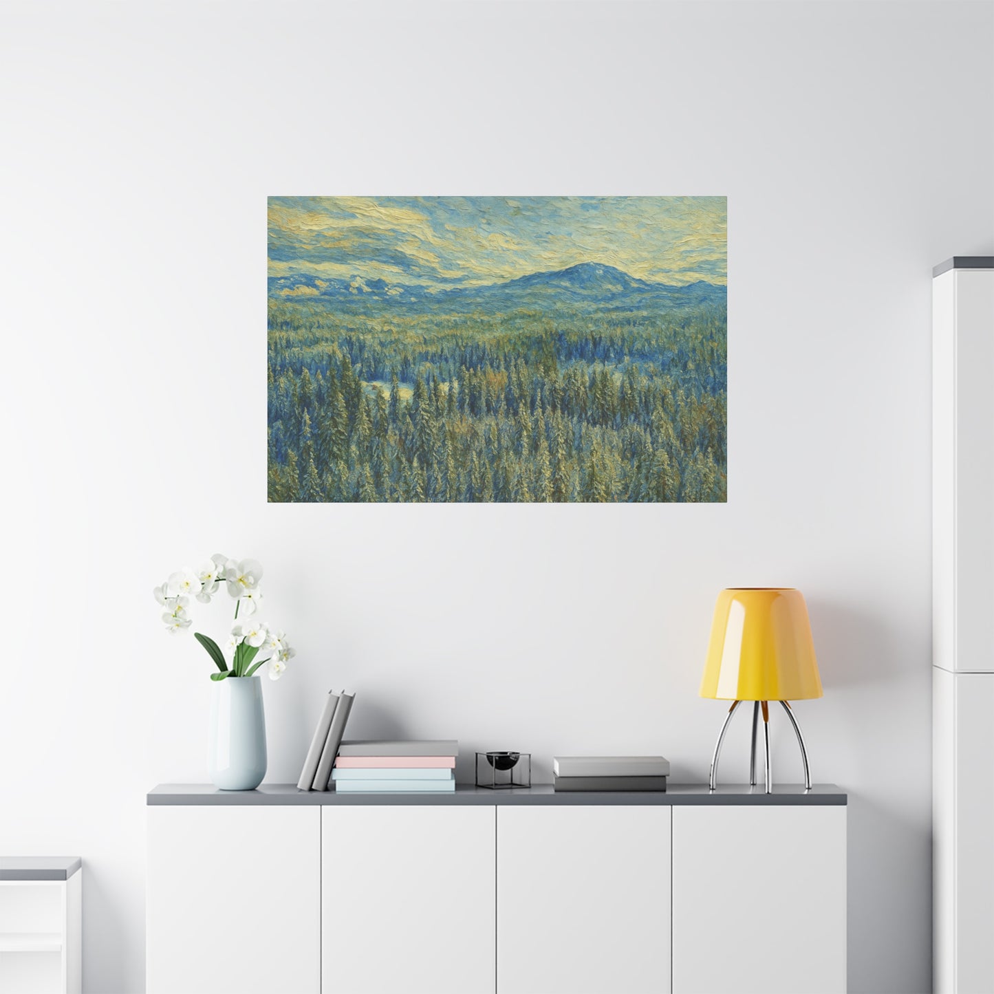 Scenic Landscape Canvas Print, Rustic Home Decor, Wall Art for Nature Lovers, Gift for Art Enthusiasts, Serene Forest Artwork