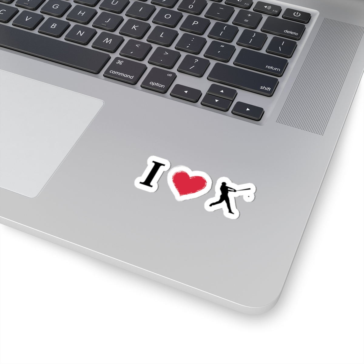 I Love Baseball Kiss-Cut Stickers | Sports Gear, Custom Decals, Laptop Stickers, Gift for Athletes, Motivational Decor