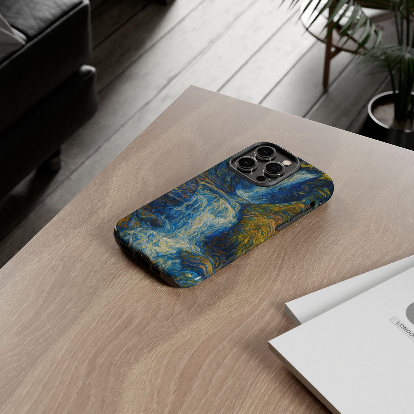 Artistic Phone Case - Waterfall Design, Unique Gift, Phone Accessory, Nature Lover, Original Artwork