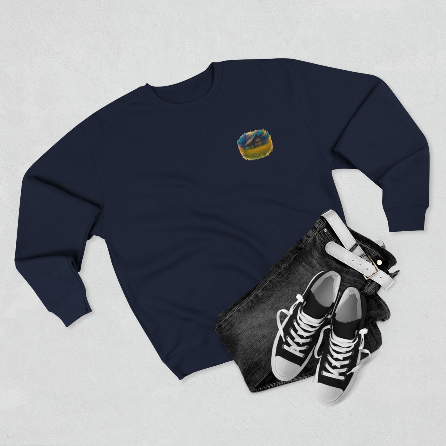 Cozy Dreamers Unisex Crewneck Sweatshirt, Artistic Sweatshirt, Gift for Nature Lovers, Vintage Vibe Apparel, Comfortable Layer, Casual Wear