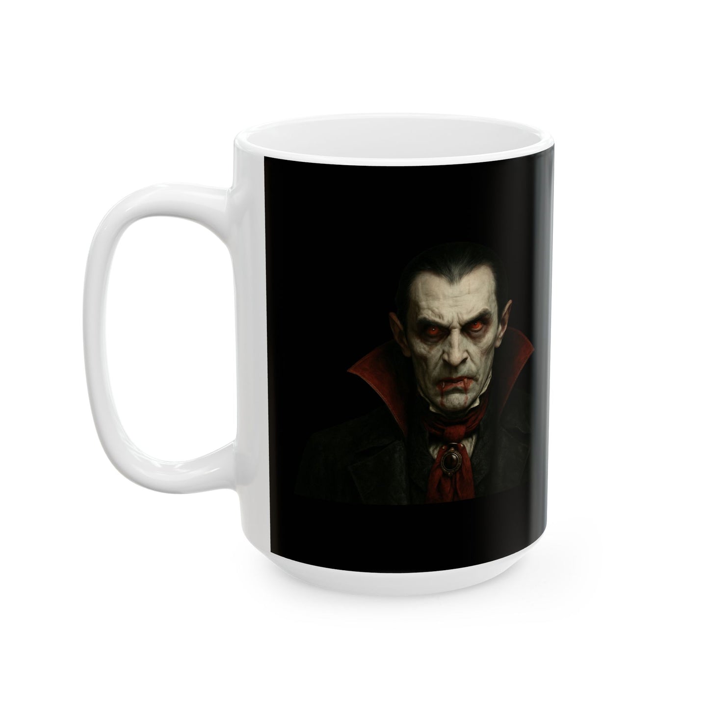 Gothic Dracula Vampire Ceramic Mug, Perfect for Halloween, Spooky Gifts, Coffee Lovers, Home Decor, 11oz & 15oz Sizes