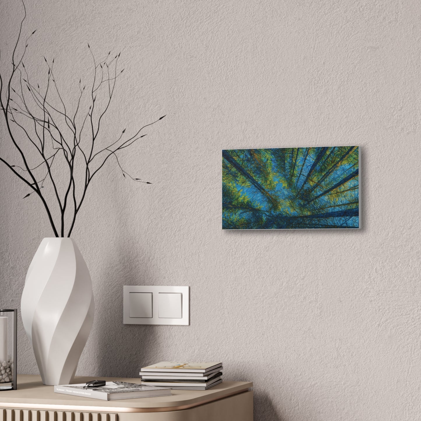 Canvas Wall Art, Forest Perspective Print, Nature Decor, Home & Office Art, Rustic Wall Hanging, Tree Art for Nature Lovers