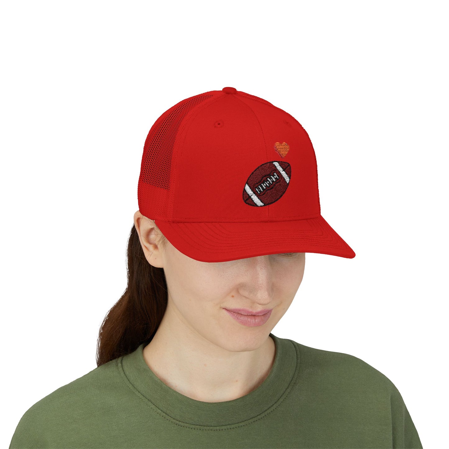 Football Love Snapback Trucker Cap, Sports Hat, Gift for Sports Fans, Casual Wear, Outdoor Activities