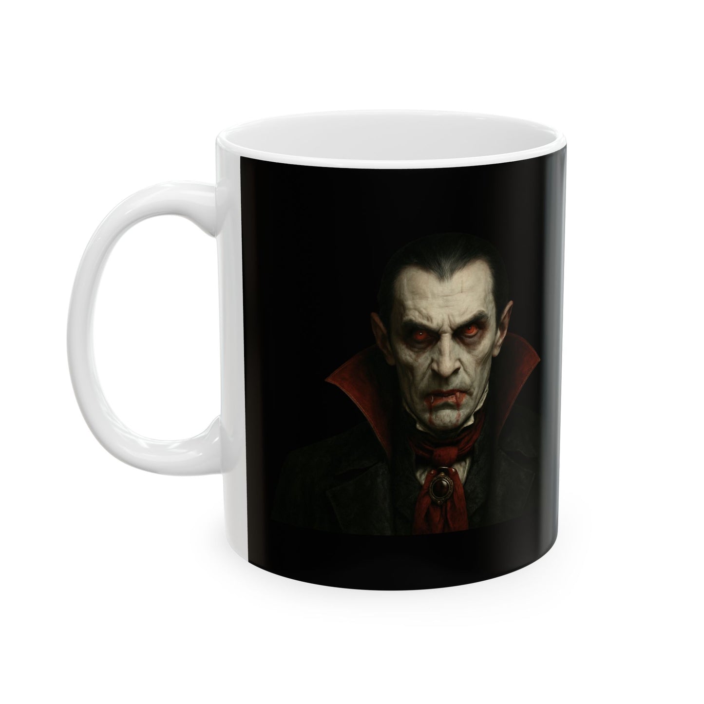 Gothic Dracula Vampire Ceramic Mug, Perfect for Halloween, Spooky Gifts, Coffee Lovers, Home Decor, 11oz & 15oz Sizes