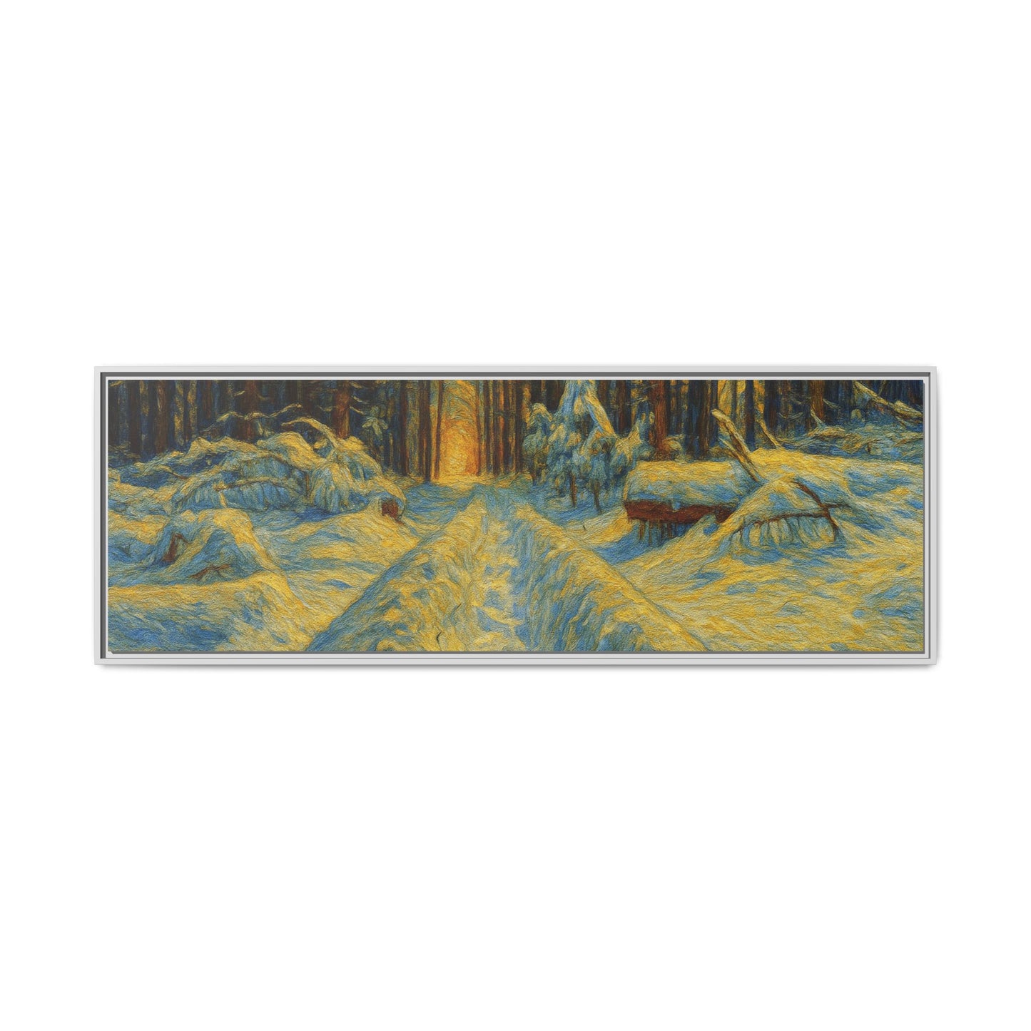 Canvas Art, Winter Landscape Wall Decor, Nature Lovers Gift, Seasonal Decor, Holiday Wall Art, Cozy Home Decoration, Framed Matte Canvas