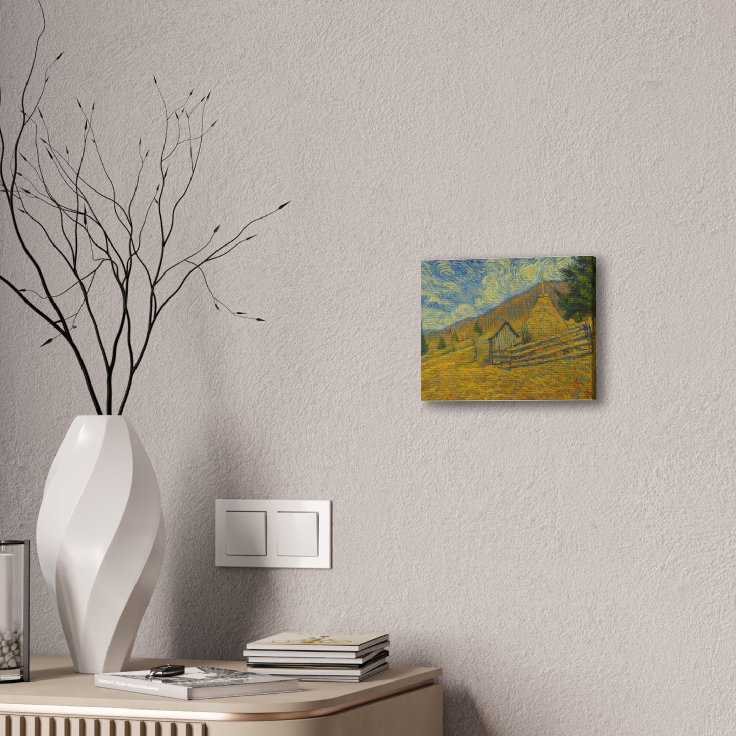 Vincent Van Gogh Inspired Canvas Print, Rustic Home Decor, Wall Art, Gift for Art Lovers, Country Landscape, Unique Art Piece