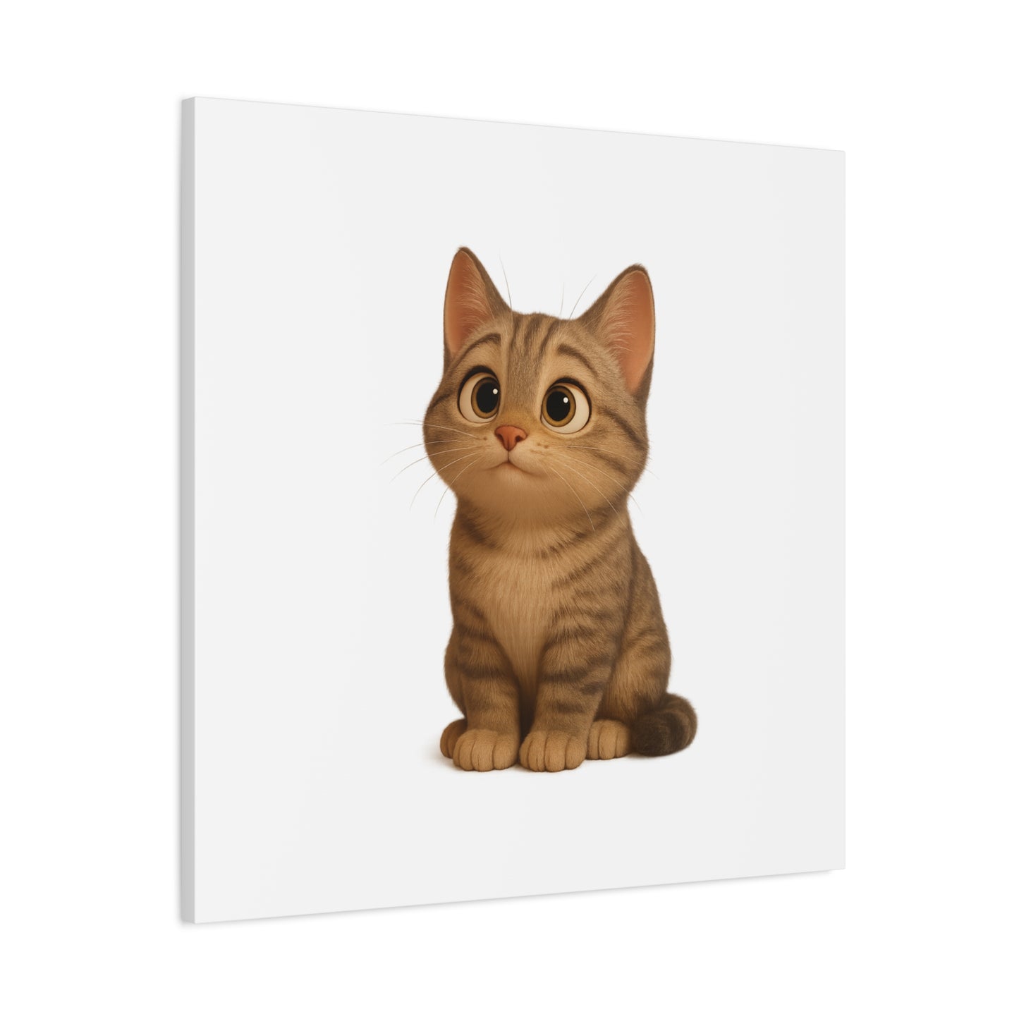 Adorable Cat Canvas Art, Cute Cat Wall Decor, Pet Lover Gift, Nursery Wall Art, Animal Print, Modern Home Decor
