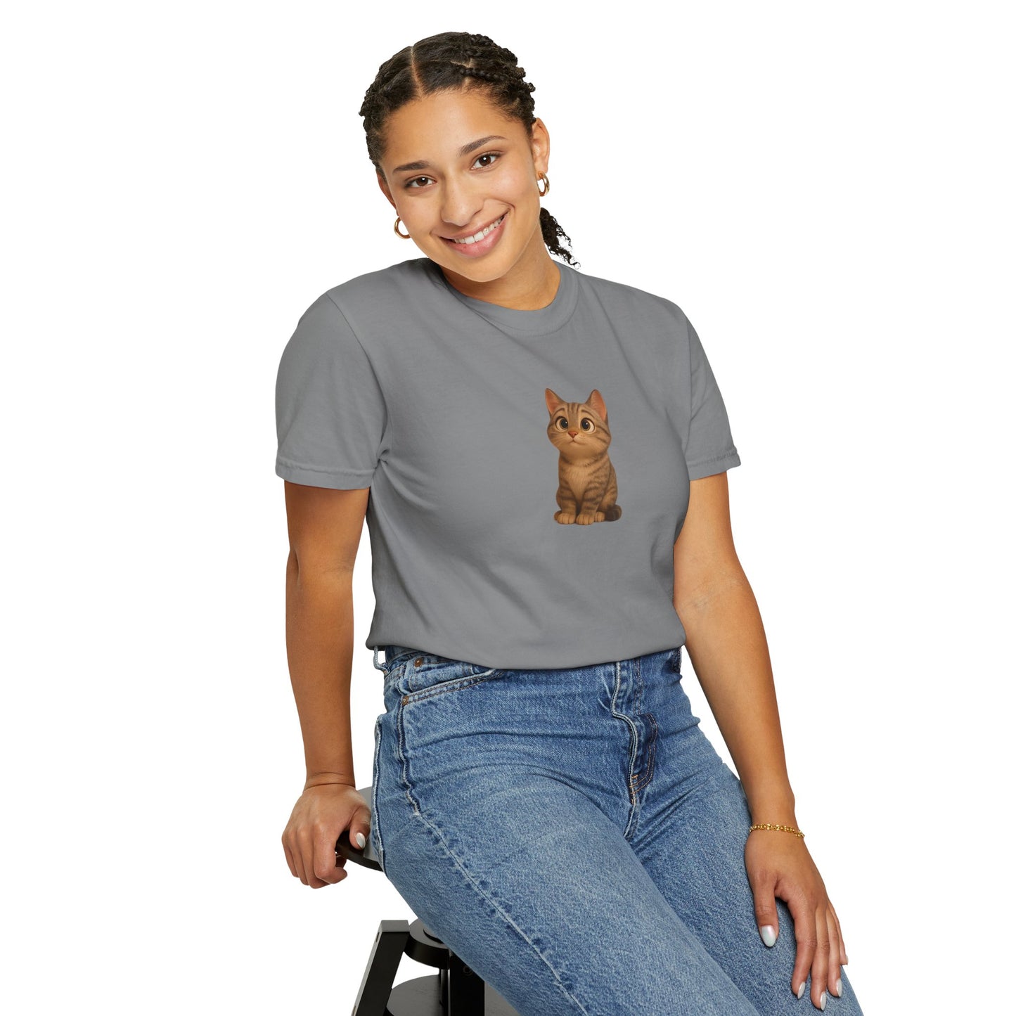 Cute Cat Graphic T-Shirt, Casual Wear, Cat Lover Gift, Everyday Tee, Animal Lover Apparel, Perfect for Birthdays & Holidays