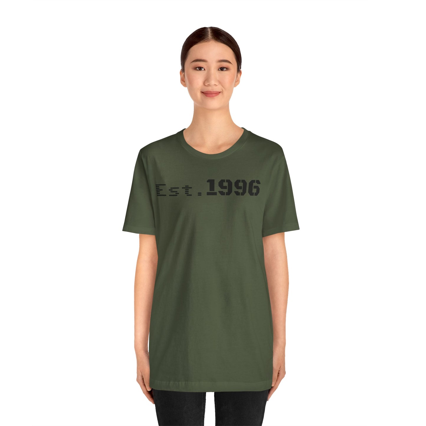 Unisex Jersey Tee - 'Est. 1996' Graphic Shirt, Birthday Gift, Casual Wear, Vintage Style, Retro Fashion, Gift for Him/Her