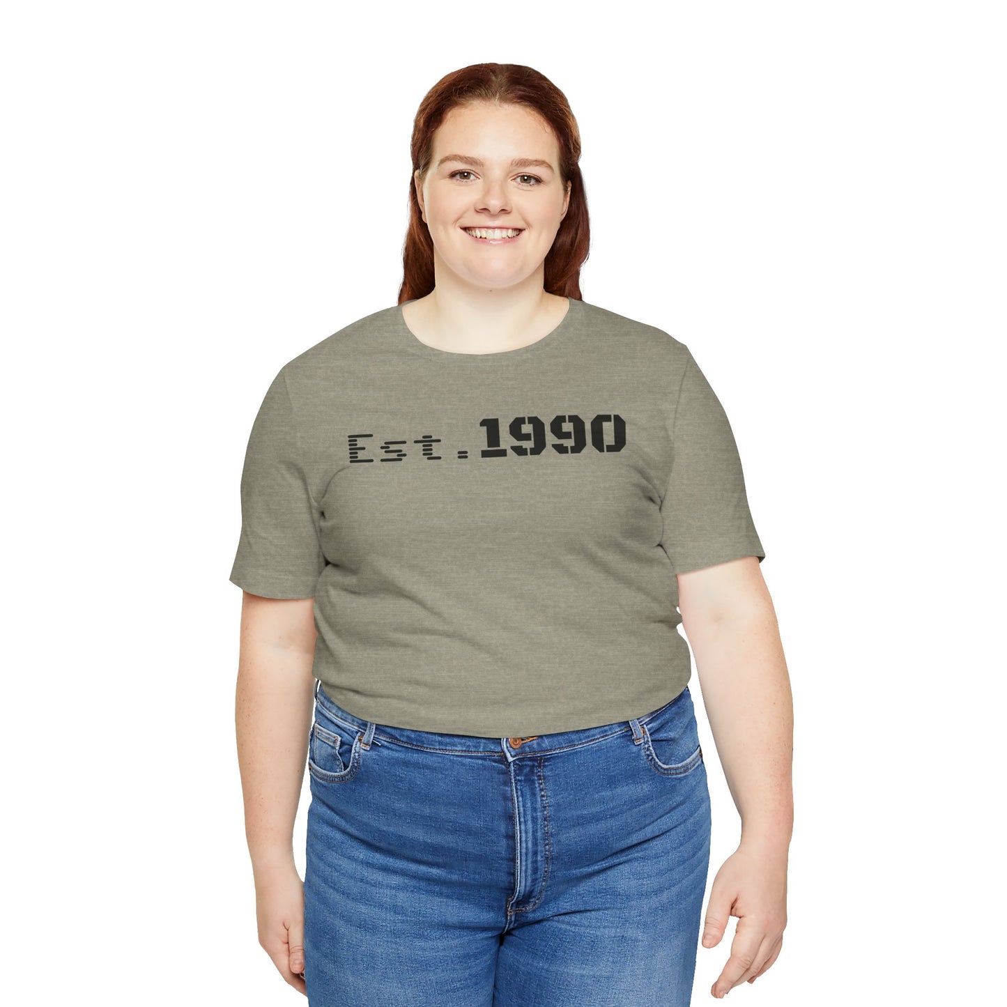Unisex Est. 1990 Nostalgic Jersey Tee - Perfect Gift, Vintage Style, Retro Fashion, Birthday Celebration, Casual Wear
