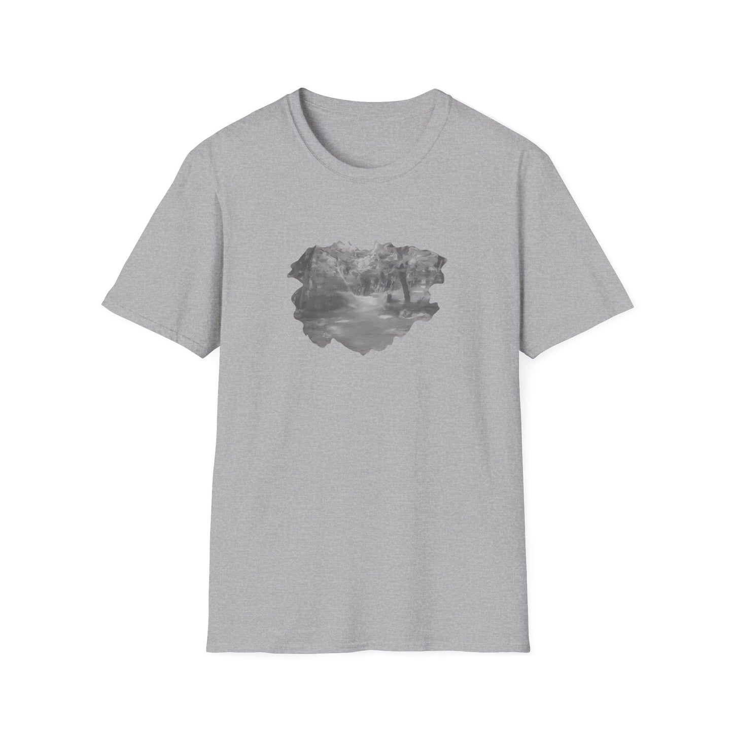 Serene Nature Landscape T-Shirt - Comfortable Unisex Tee, Outdoor Adventures, Nature Lover Gift, Casual Wear, Stylish Spring Top