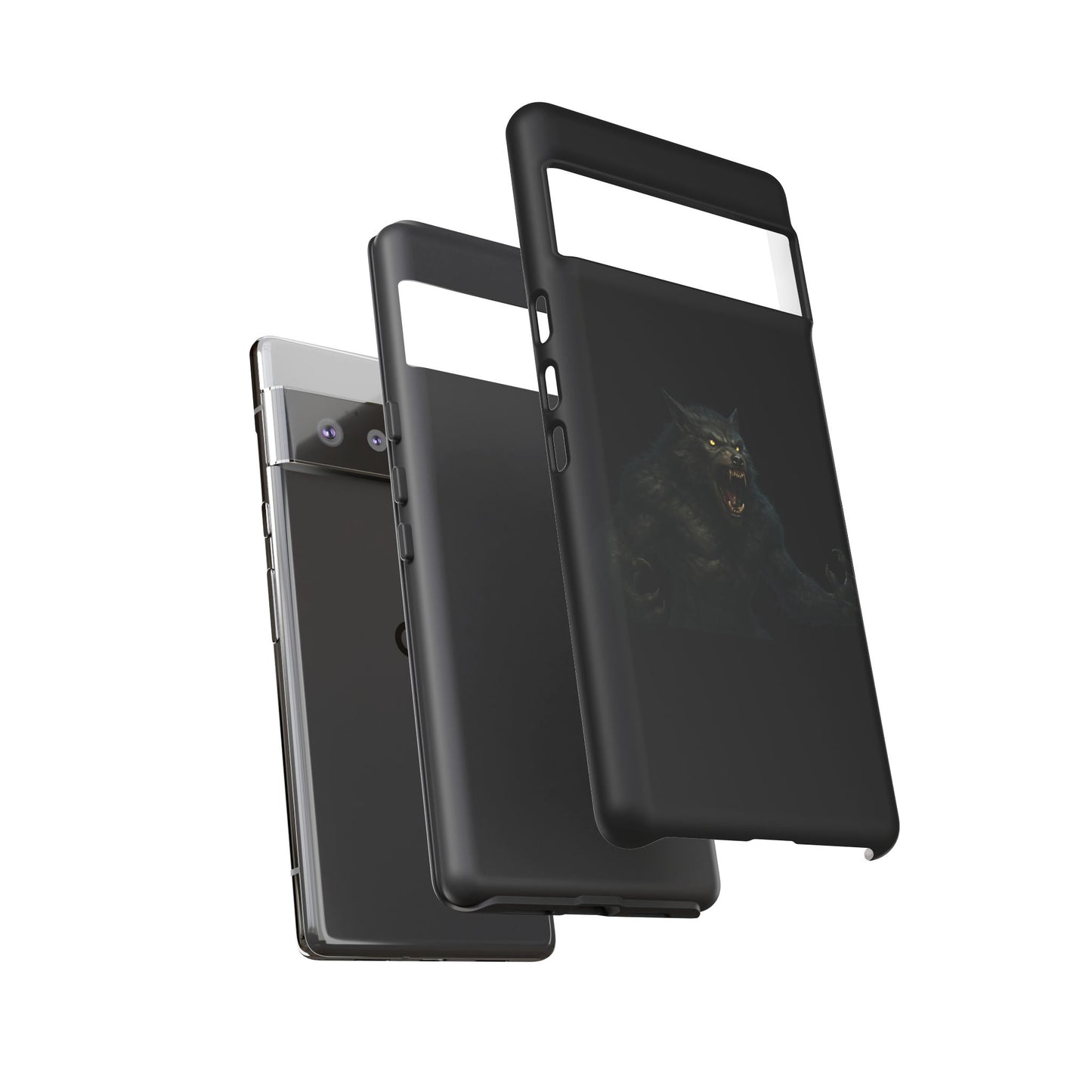 Werewolf Phone Case, Tough Cases, Black Panther Design, Gift for Animal Lovers, Phone Accessories, Fierce Phone Protection