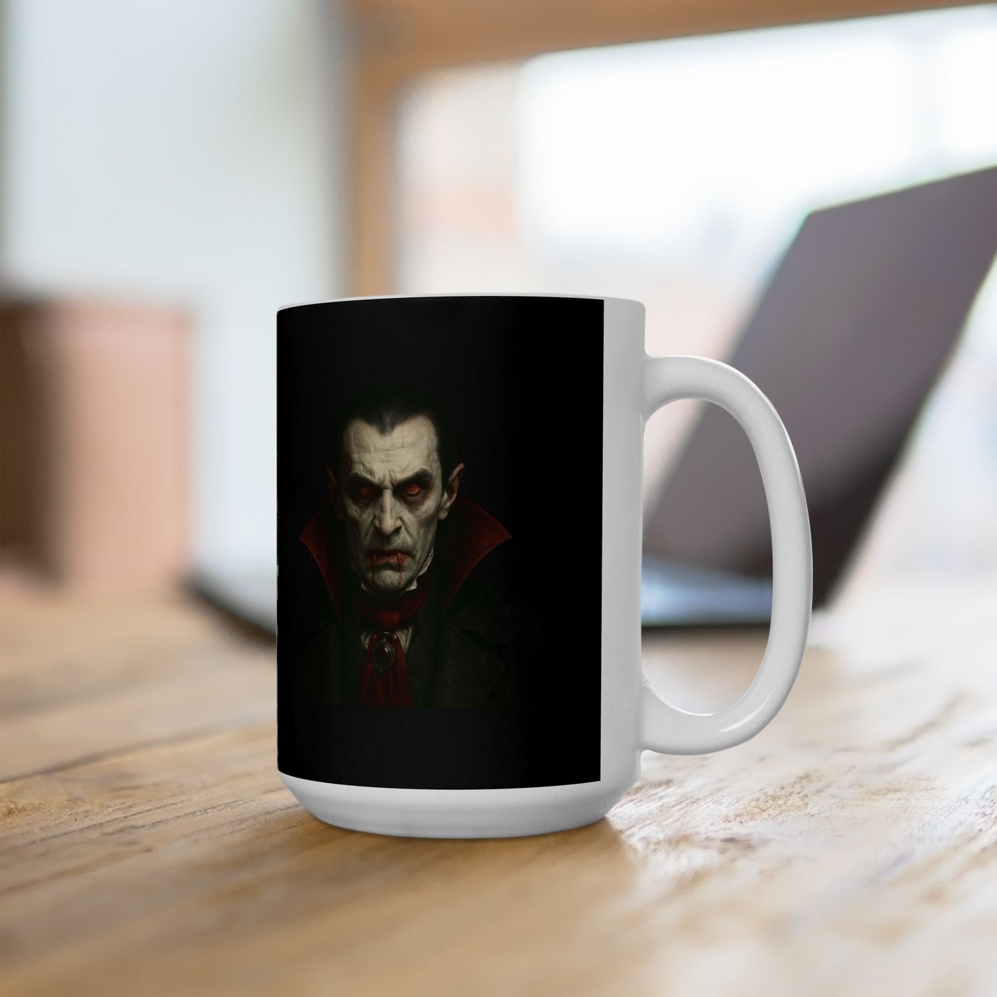 Gothic Dracula Vampire Ceramic Mug, Perfect for Halloween, Spooky Gifts, Coffee Lovers, Home Decor, 11oz & 15oz Sizes