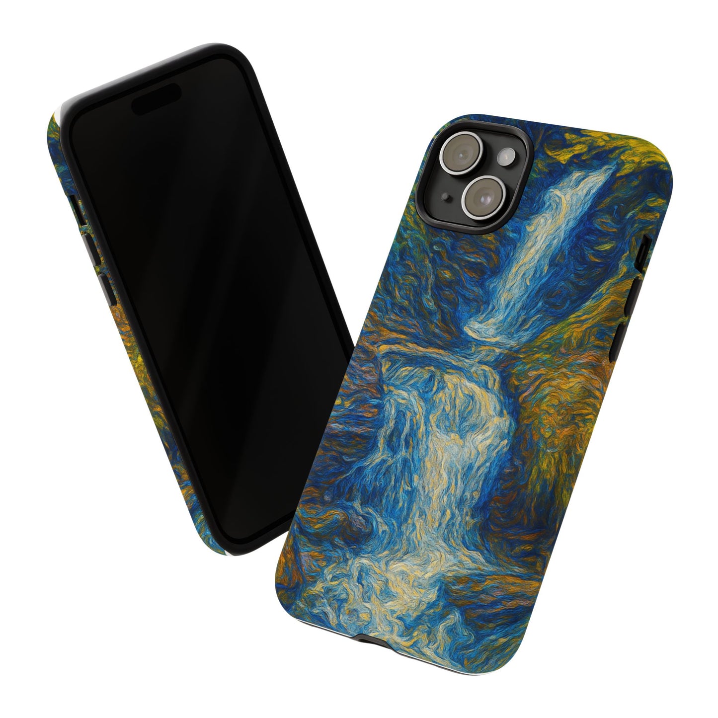 Artistic Phone Case - Waterfall Design, Unique Gift, Phone Accessory, Nature Lover, Original Artwork